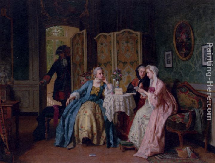 The Letter painting - Jean Carolus The Letter art painting